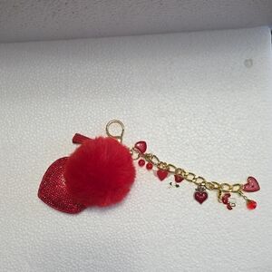 Purse/bag Charm Red Bling Heart